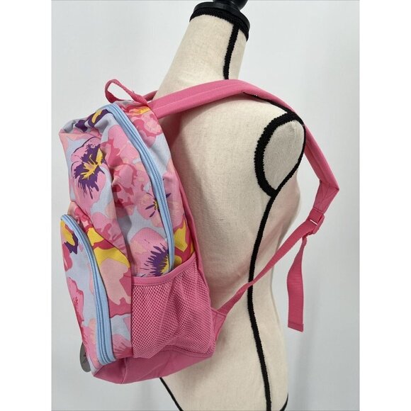 Wonder Nation Kids Backpack Adjustable Straps size L15" x W14" Pink Floral New - Picture 3 of 7